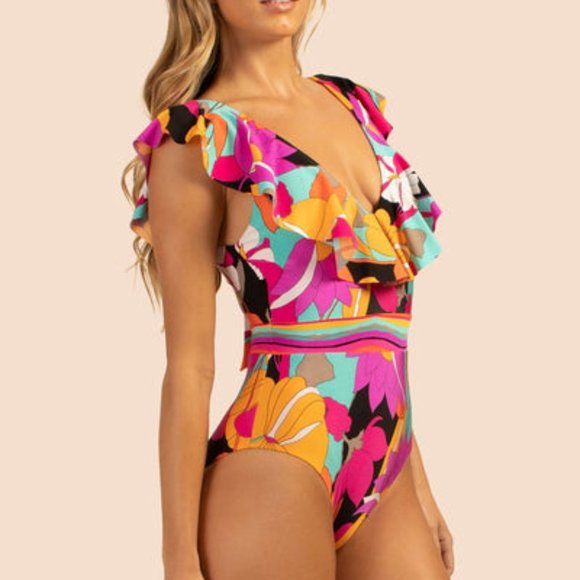 Trina Turk Other - HOST PIC!🔆🌴TRINA TURK Gemini Ruffle Maillot🔆🌴